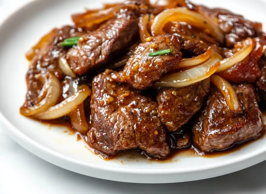 Sizzling Chinese Pepper Steak with Onions