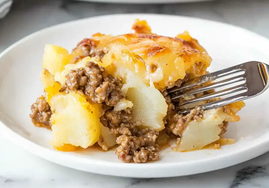 Easy 5-Ingredient Hamburger Potato Casserole
