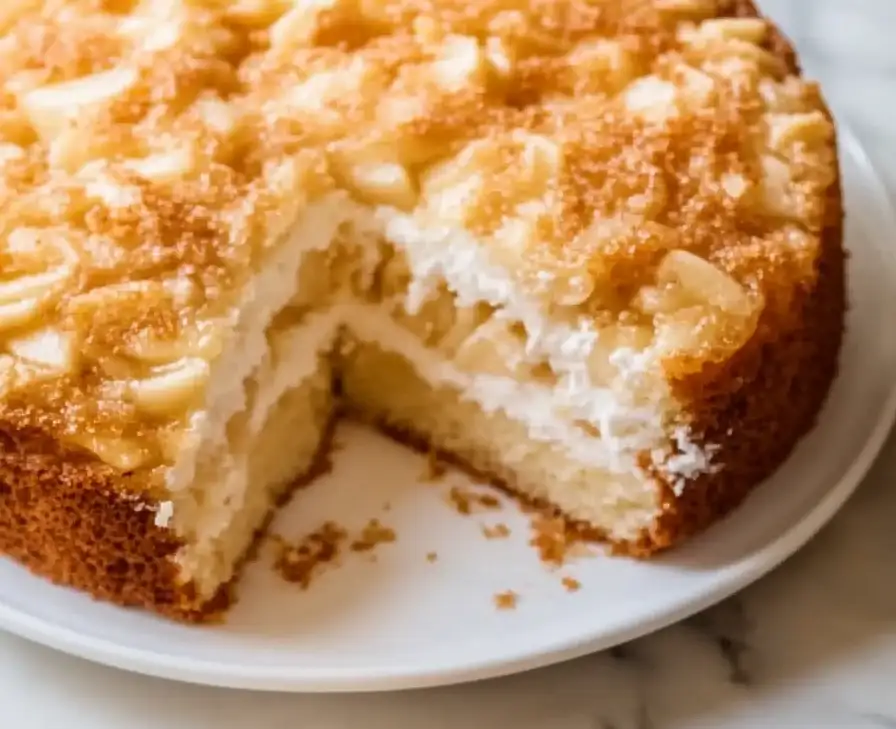 3-Ingredient Apple Angel Cloud Cake