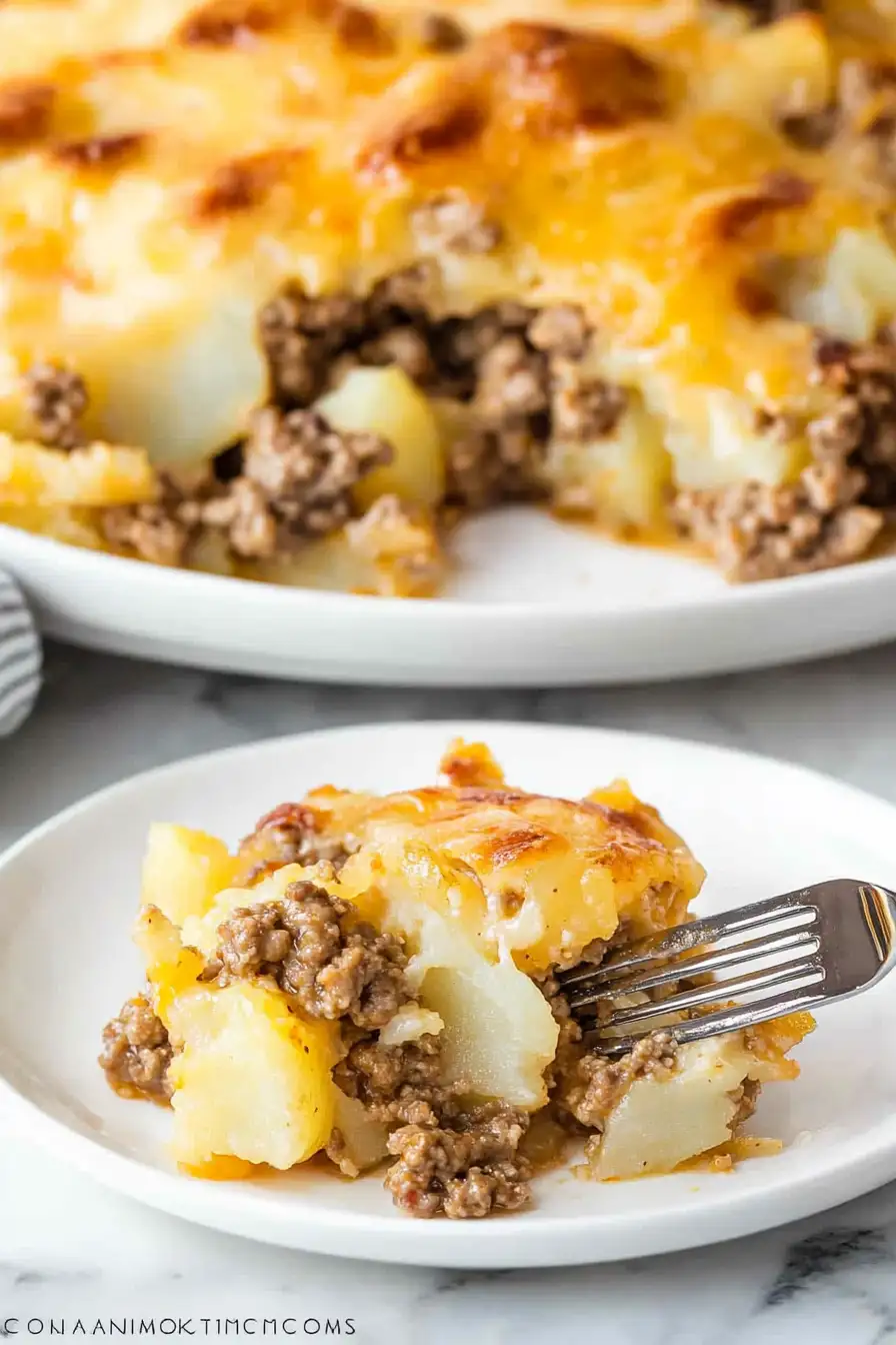 Easy 5-Ingredient Hamburger Potato Casserole