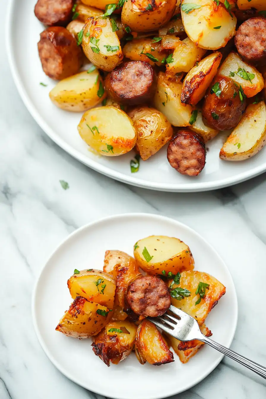 Oven Roasted Smoked Sausage and Potatoes Recipe