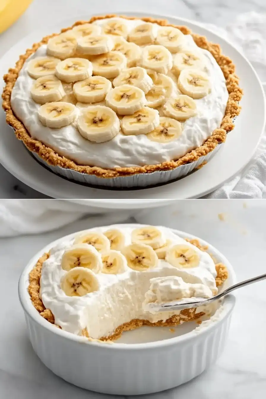No-Bake Banana Pudding Cream Pie 🍌
