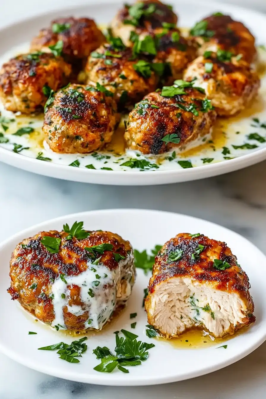 Chicken Kofta Garlic Yogurt Sauce