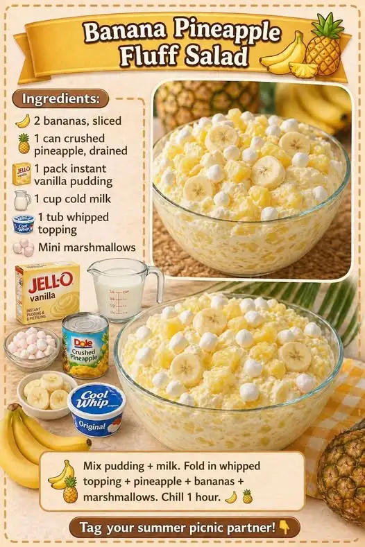 Banana Pineapple Fluff Salad