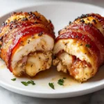 Bacon Wrapped Garlic Parmesan Chicken
