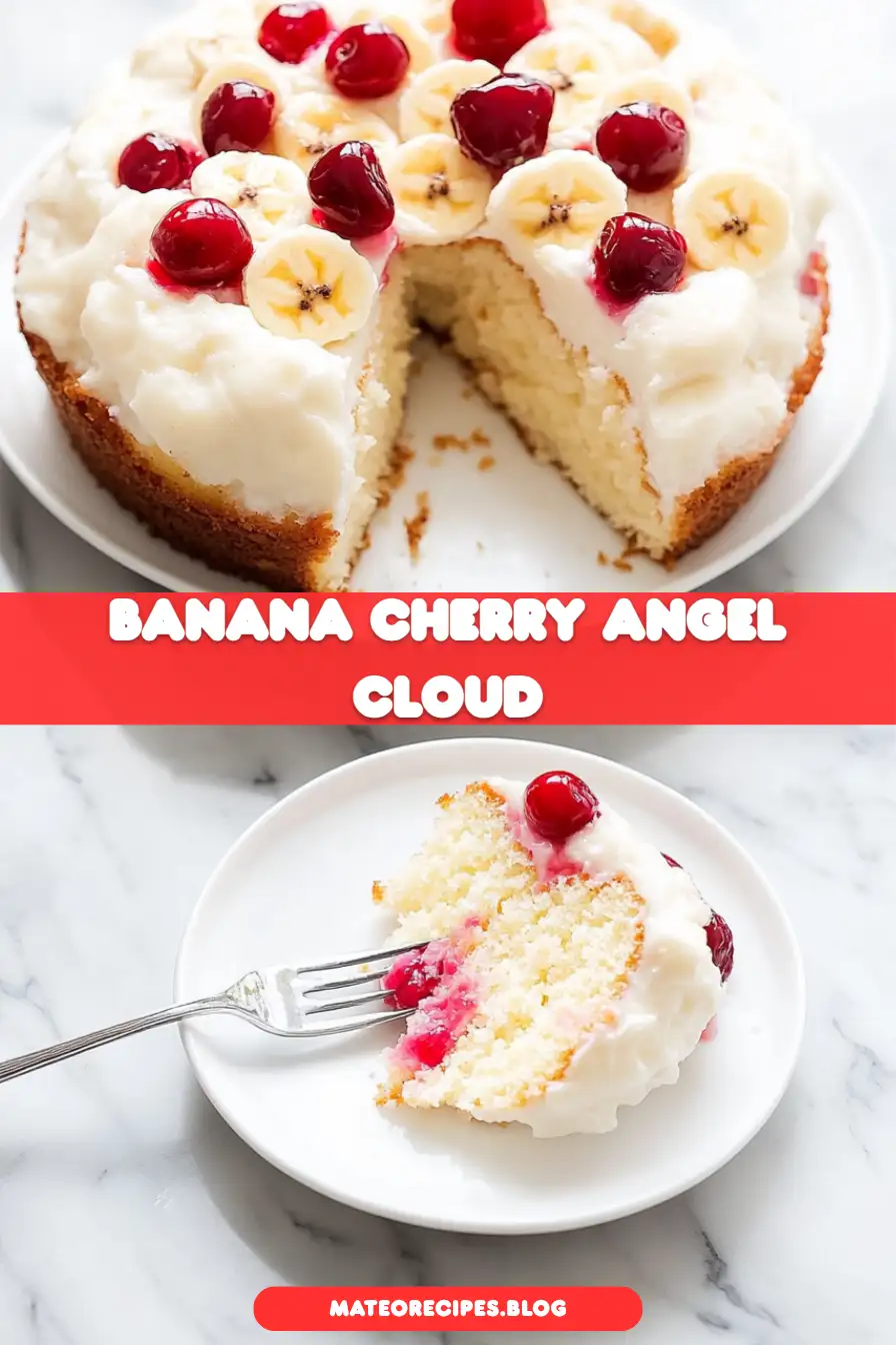 3-Ingredient Banana Cherry Angel Cloud Cake