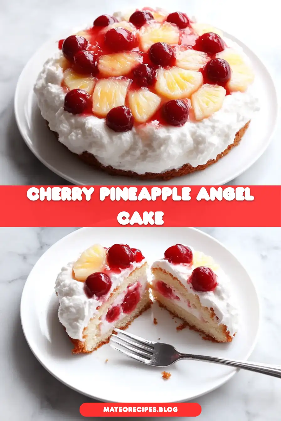 Cherry Pineapple Angel Cloud Cake 🍒🍍☁️
