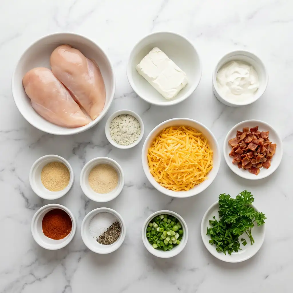 Ingredients for Slow Cooker Million Dollar Chicken