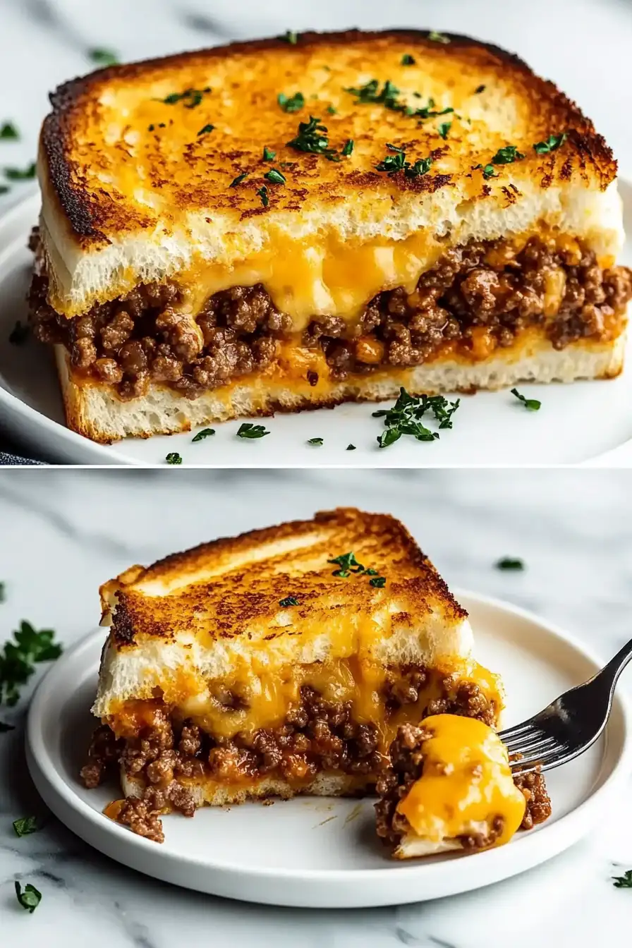 Ultimate Cheesy Ground Beef Melt