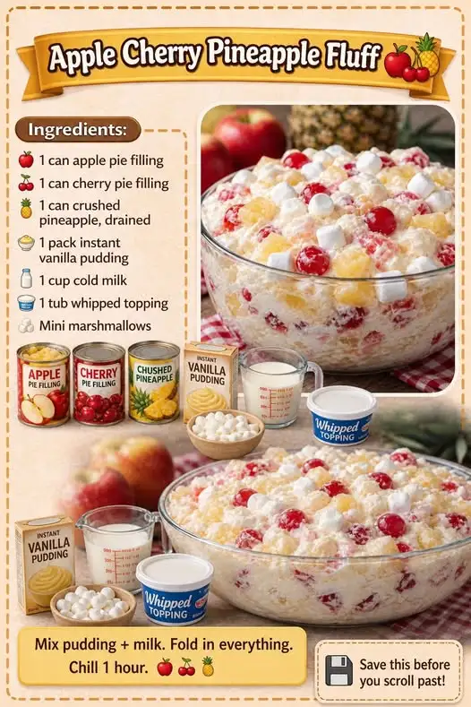 Apple Cherry Pineapple Fluff