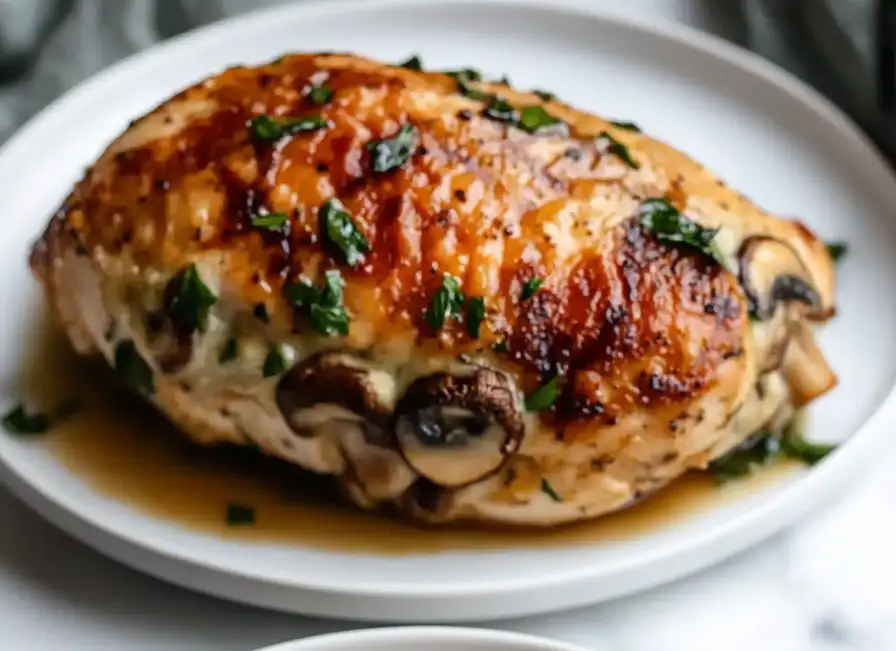 Mushroom Stuffed Chicken Breast - Quick and Easy