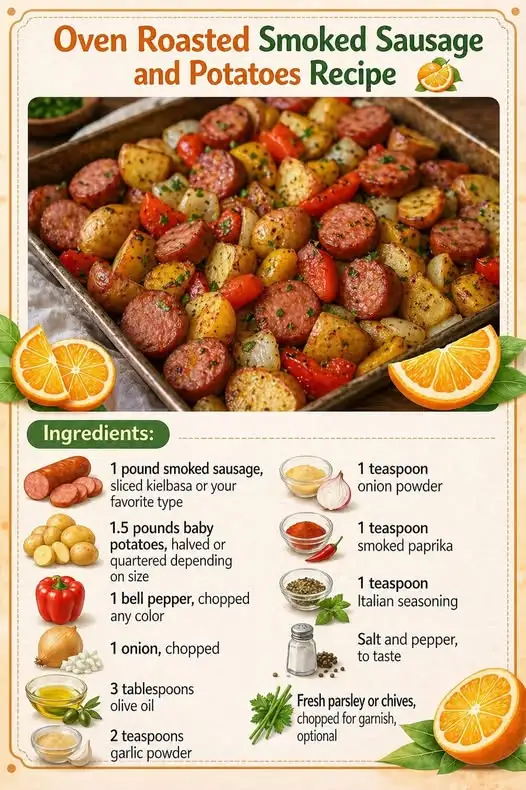 Oven Roasted Smoked Sausage and Potatoes Recipe