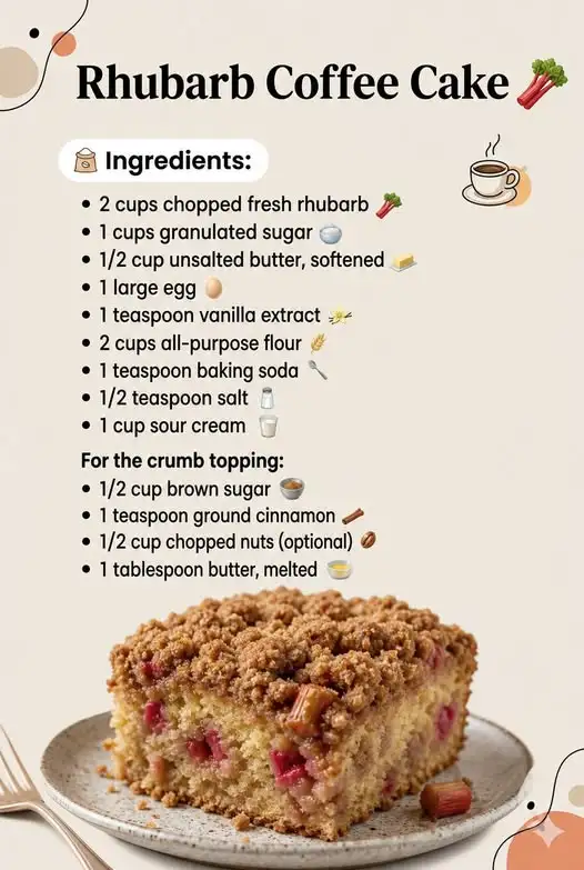 Rhubarb Coffee Cake