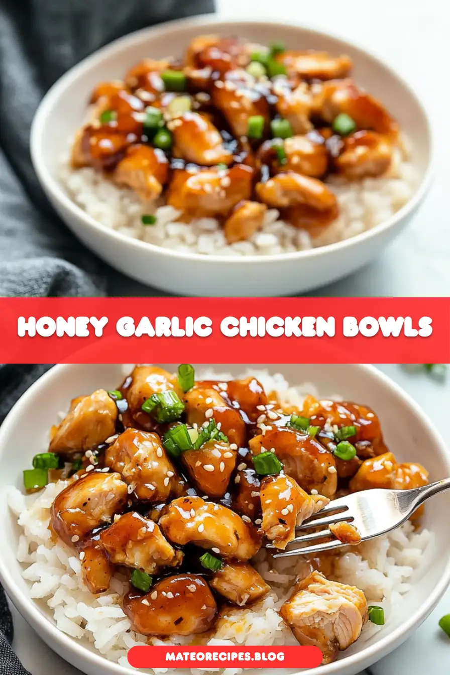 Honey Garlic Chicken Rice Bowls
