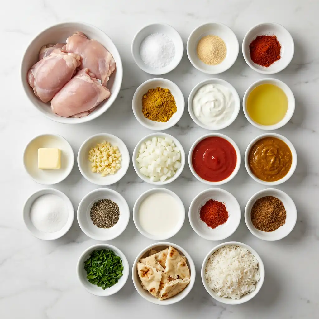 Ingredients for Quick & Easy Homemade Butter Chicken Recipe