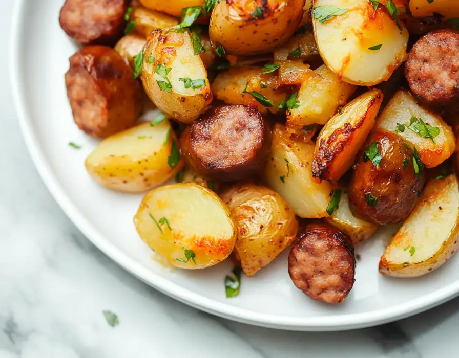 Oven Roasted Smoked Sausage and Potatoes Recipe