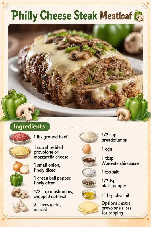 Philly Cheese Steak Meatloaf