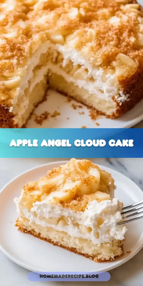3-Ingredient Apple Angel Cloud Cake