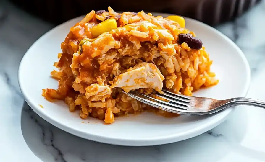 Chicken Enchilada Rice Casserole