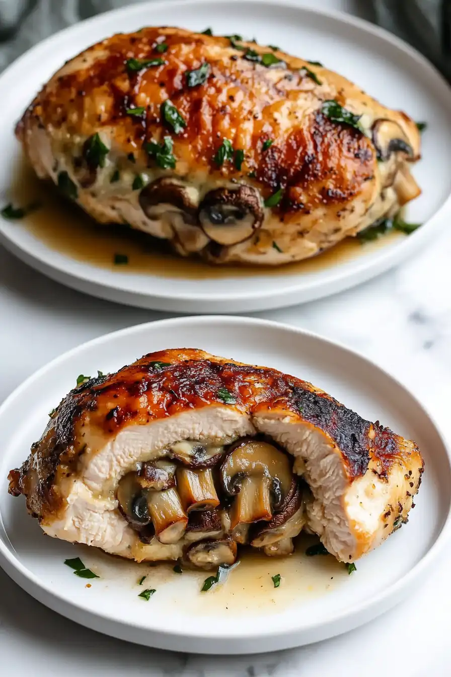 Mushroom Stuffed Chicken Breast - Quick and Easy