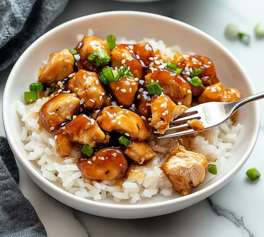 Honey Garlic Chicken Rice Bowls