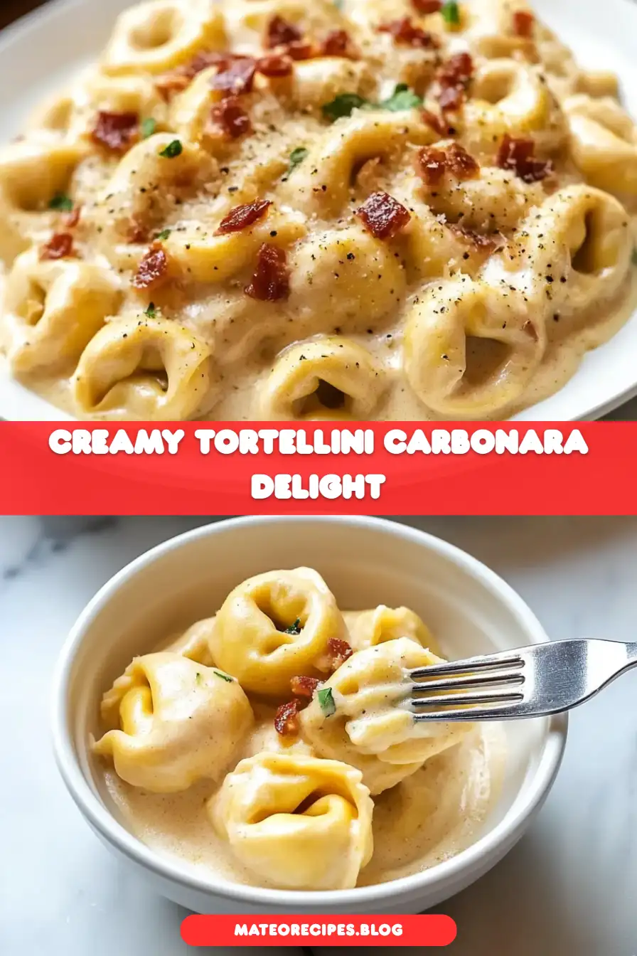 Creamy Tortellini Carbonara Recipe