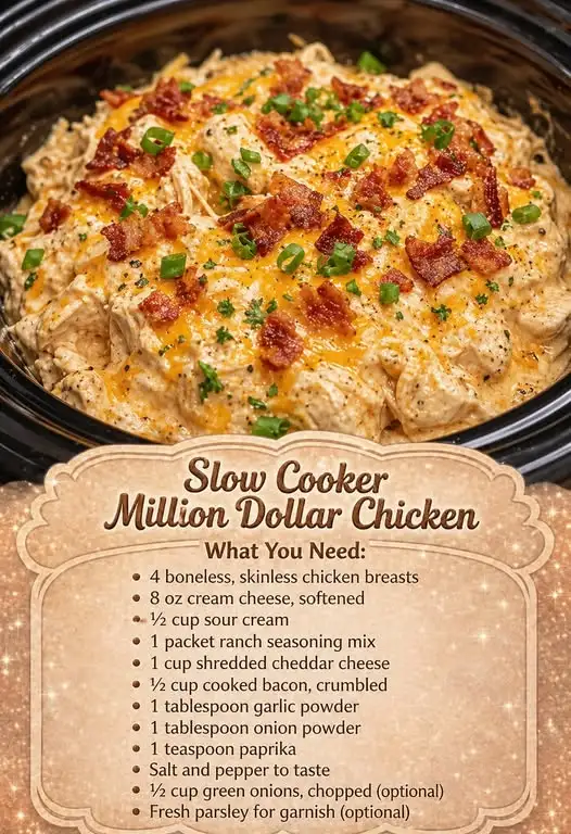 Slow Cooker Million Dollar Chicken