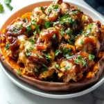 BBQ Chicken Stuffed Sweet Potatoes