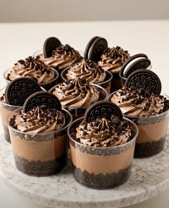 Chocolate Oreo Cheesecake Cups
