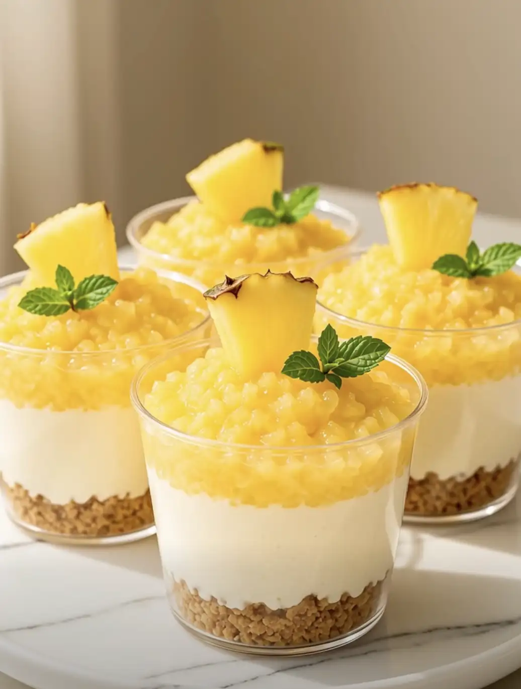 Pineapple Cheesecake Cups