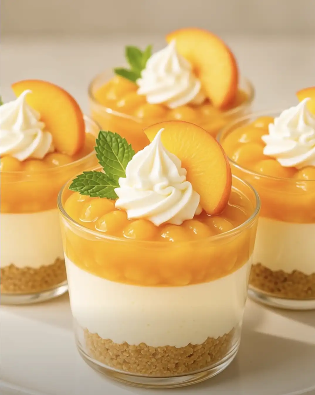 Peach Cheesecake Cups