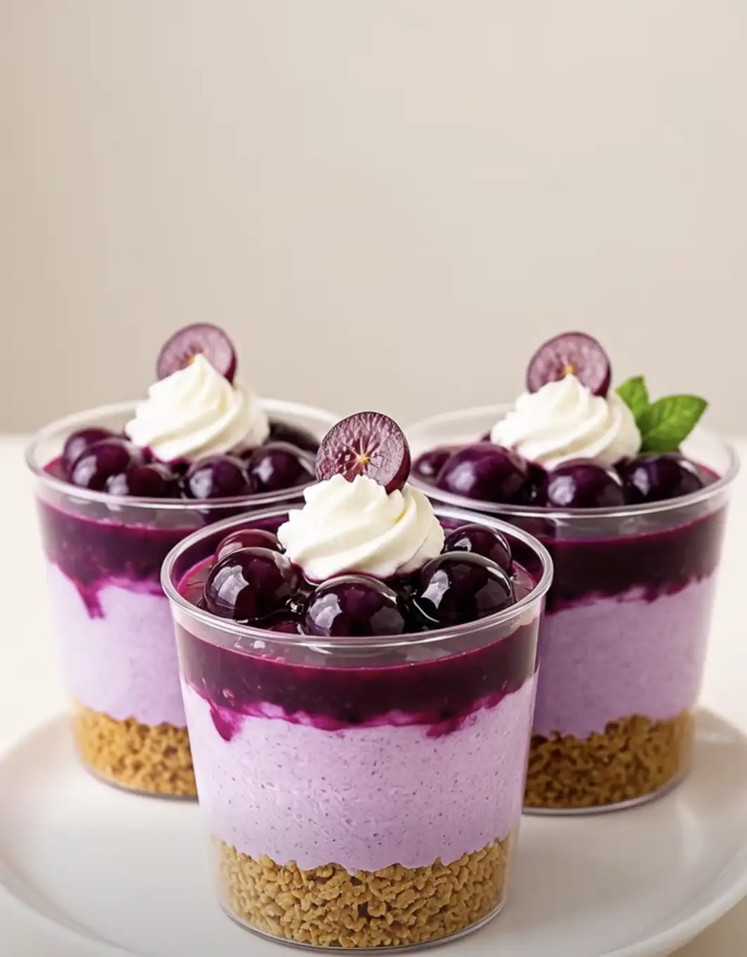 Grape Cheesecake Cups