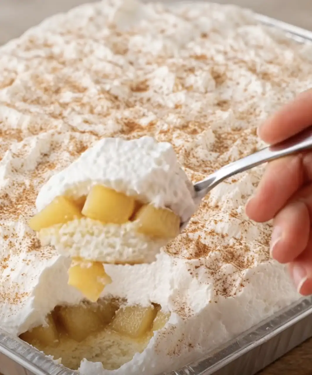 3-Ingredient Apple Angel Cloud Cake