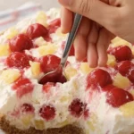 3-Ingredient Cherry Pineapple Cream Cheese Pie 🍒🍍