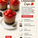 🍫🍓 Chocolate Strawberry Cheesecake Cups