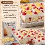 4-Ingredient Banana Pineapple Cherry Angel Cloud Cake