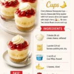 🍒🍌 Cherry Banana Cheesecake Cups