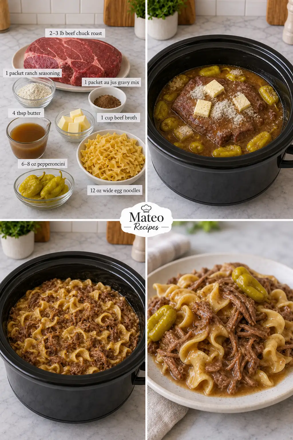 Slow Cooker Beef & Noodles