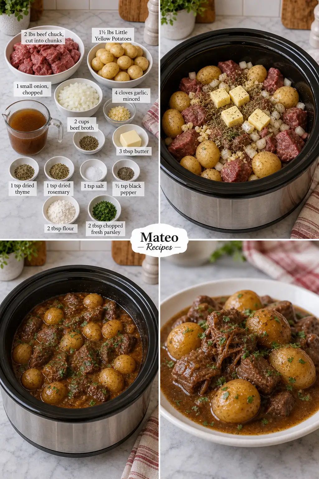 SLOW COOKER BEEF & LITTLE POTATOES