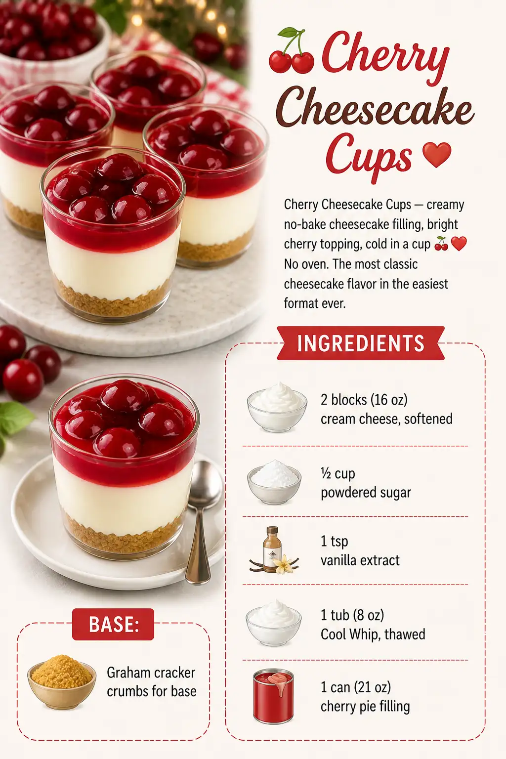 Cherry Cheesecake Cups