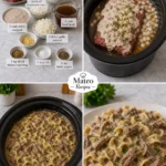 CROCKPOT BEEF & CREAMY EGG NOODLES
