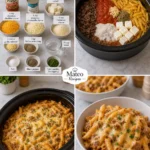 Crockpot Cheesy Beef Pasta