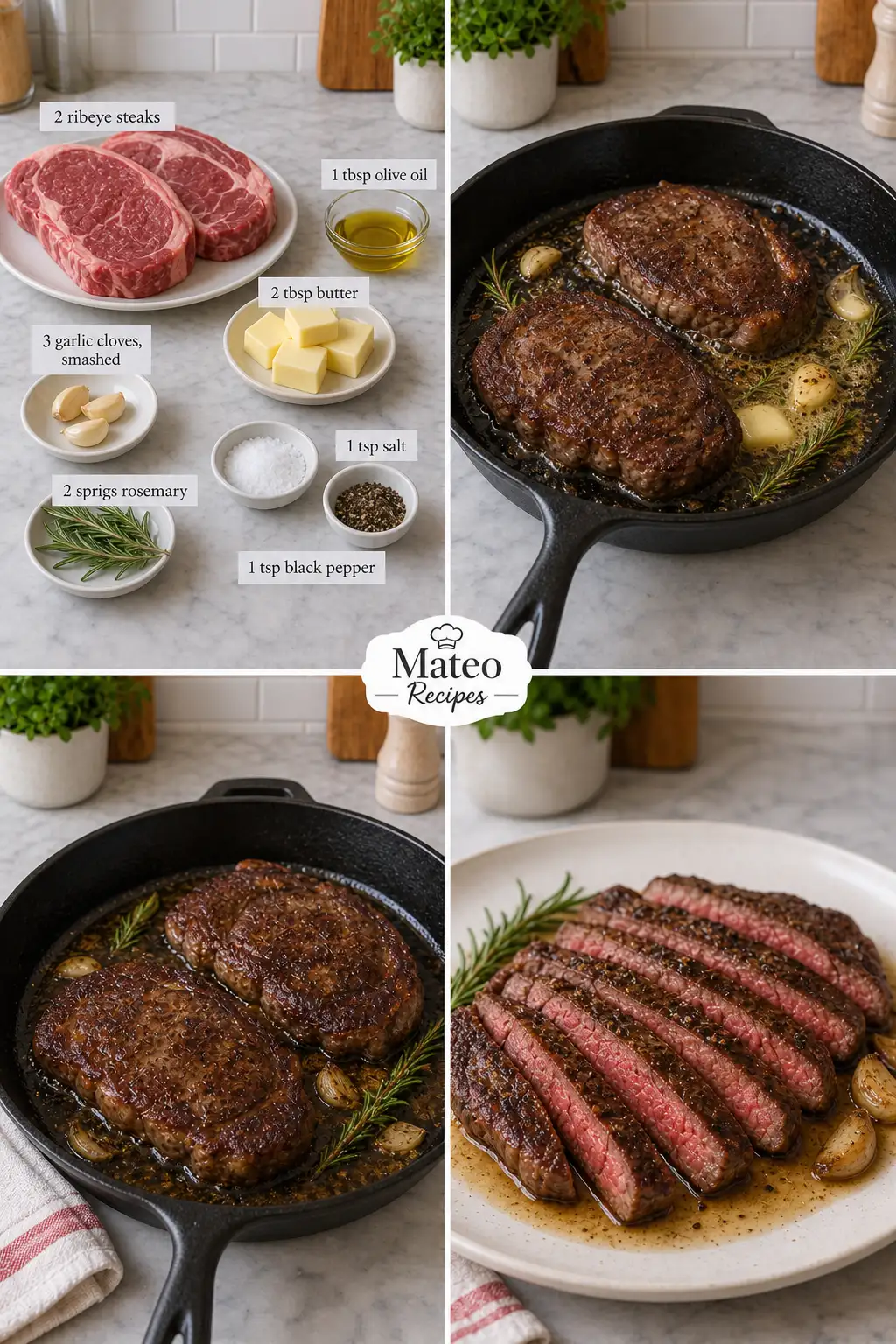 Cast-Iron Butter-Seared Ribeye