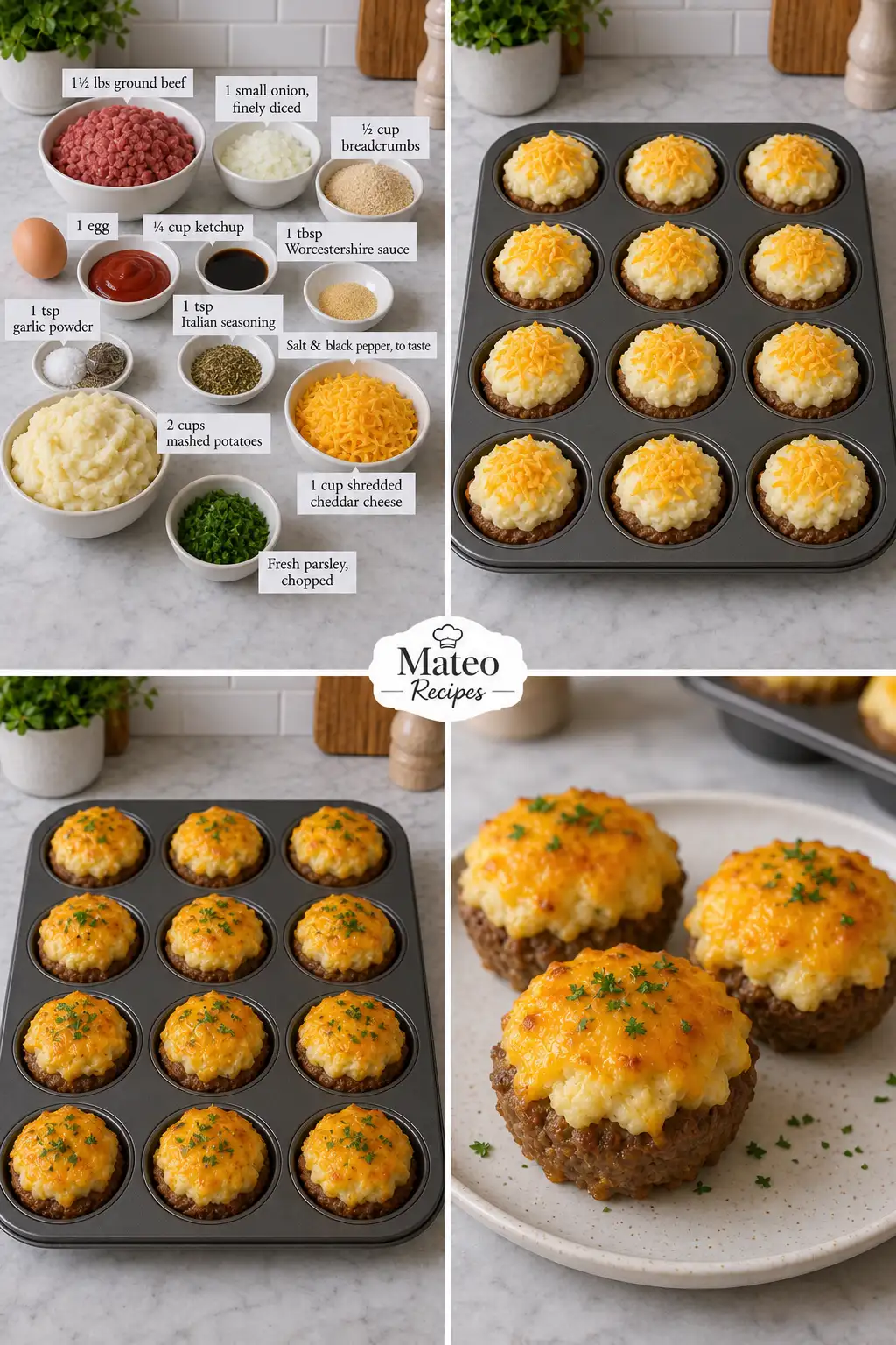 CHEESY MINI MEATLOAF MUFFINS
