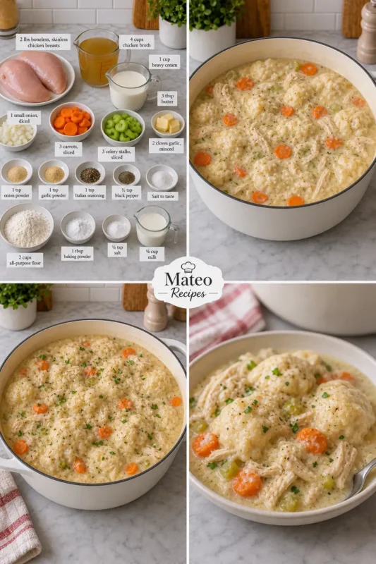 EASY HOMEMADE CHICKEN & DUMPLINGS
