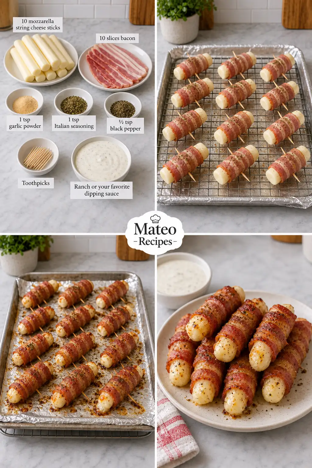 Bacon-Wrapped Mozzarella Sticks