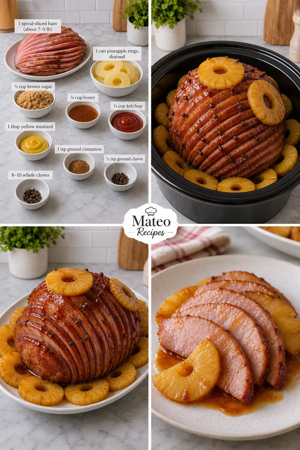 Slow-Cooker Glazed Ham with Pineapple
