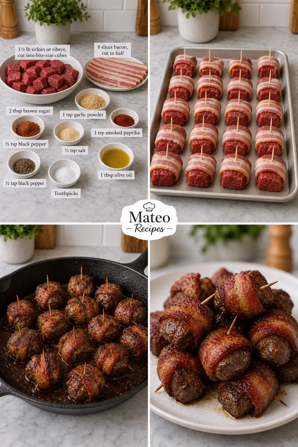 BACON-WRAPPED STEAK BITES