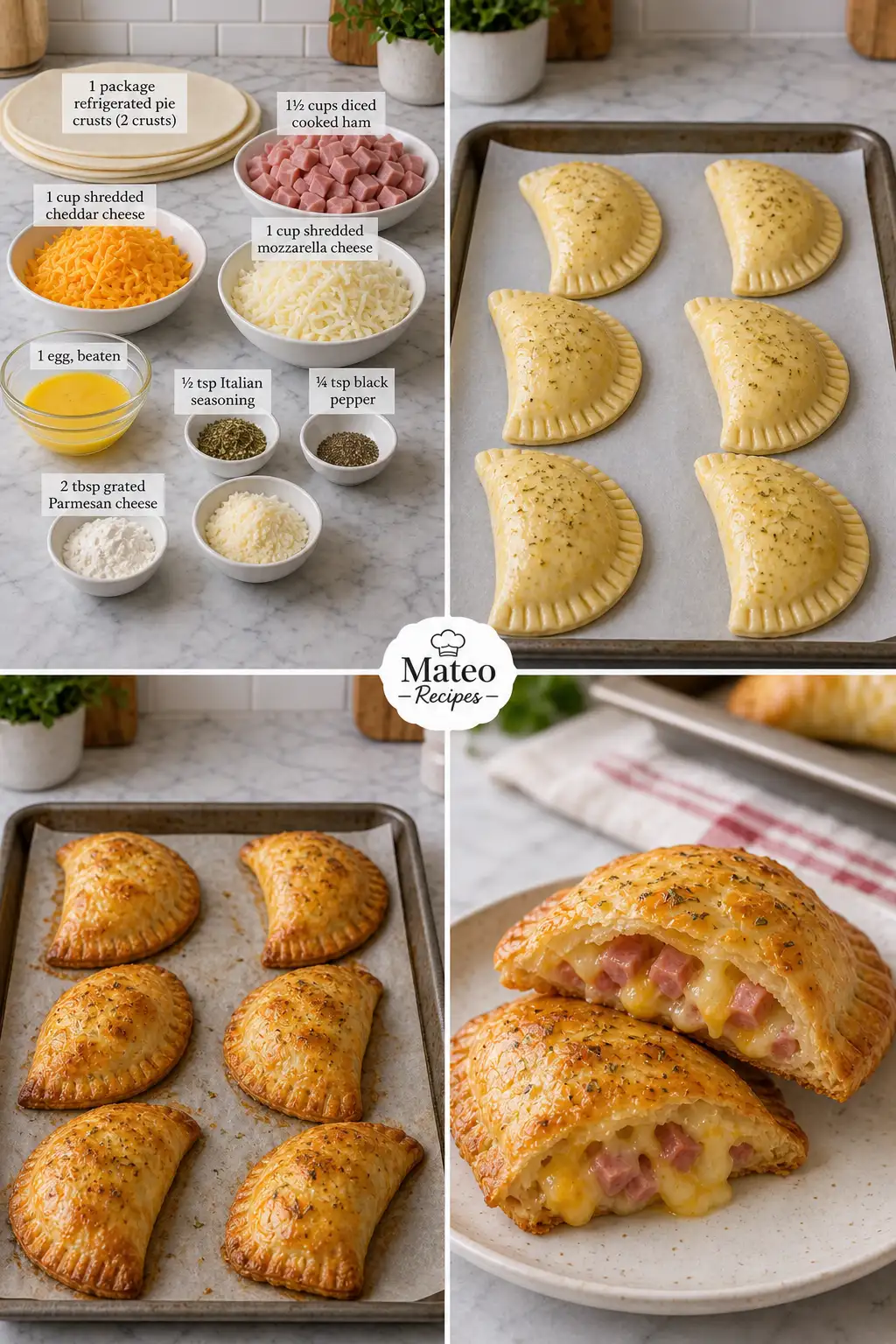 Baked Ham & Cheese Hand Pies
